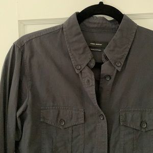 Isabel Marant Dark Grey Button Up Shirt
